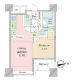 ザ・タワーズ台場 イースト 21階 間取り図