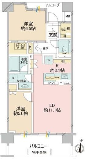 ザ・パークハウス杉並和田 5階 間取り図