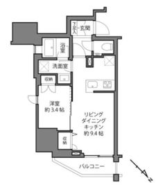 インプレストコア武蔵小山 8階 間取り図