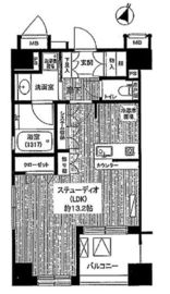 デュオ・スカーラ西麻布タワーセントラル 13階 間取り図