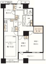 芝浦アイランド グローヴタワー 35階 間取り図