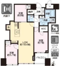 大崎ウエストシティタワーズ イースト 35階 間取り図