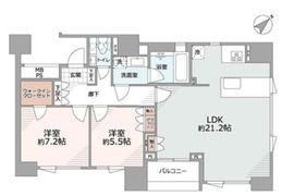 サンクタス神楽坂 13階 間取り図