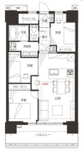 ウェリスタワー愛宕虎ノ門 16階 間取り図