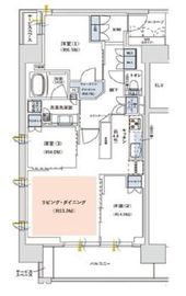 ジオ品川天王洲 5階 間取り図