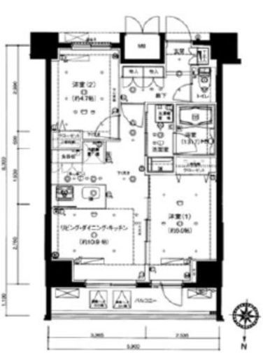 ハーモニーレジデンス錦糸町#001 13階 間取り図