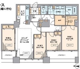 センチュリーパークタワー 28階 間取り図