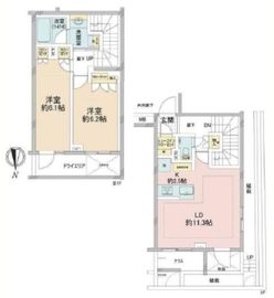 オープンレジデンシア三軒茶屋 1階 間取り図