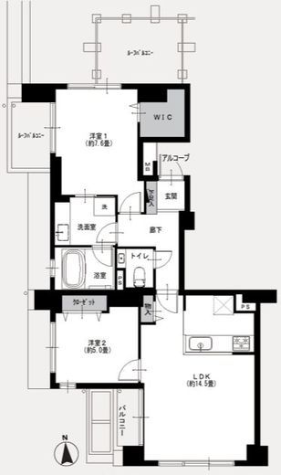 パークアクシス文京ステージ 5階 間取り図
