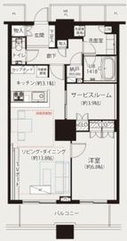 ザ・東京タワーズ ミッドタワー 53階 間取り図
