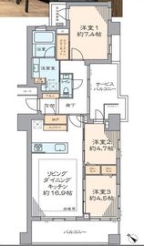 プラウド赤坂 2階 間取り図
