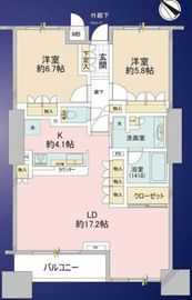 東京アインスリバーサイドタワー 7階 間取り図
