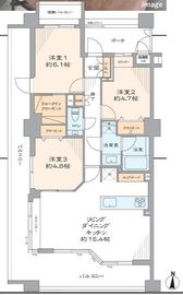 クレッセントしながわ公園ビュータワー 3階 間取り図
