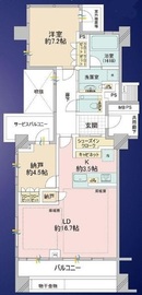 プラウド赤坂 7階 間取り図