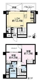ベラカーサ広尾 1階 間取り図