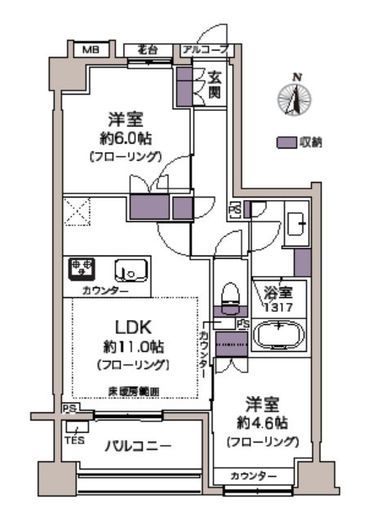 ブランズ文京東大前 8階 間取り図