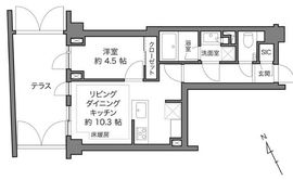 オープンレジデンシア上原 地下1階 間取り図