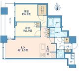 ザ・タワーズ台場 ウエスト 12階 間取り図