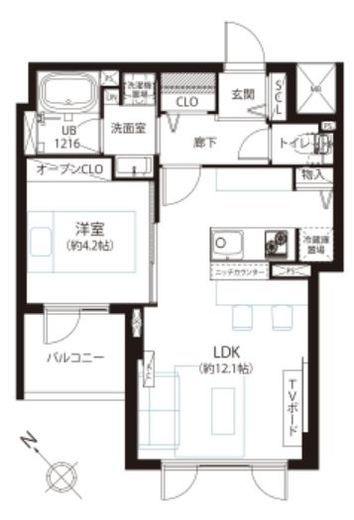 フィールM西新宿 2階 間取り図