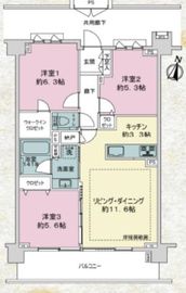 シティハウス志村三丁目ザ・レジデンス 2階 間取り図