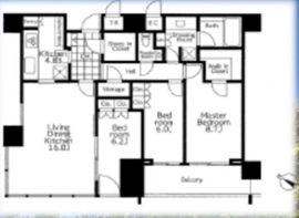THE ROPPONGI TOKYO CLUB RESIDENCE 28階 間取り図