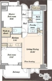 プラウド住吉 4階 間取り図