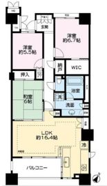 ルネ上野桜木 6階 間取り図