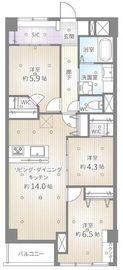 ウエストパークタワー池袋 2階 間取り図