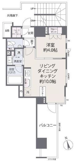オープンレジデンシア麻布六本木 9階 間取り図