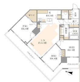 アーバンドックパークシティ豊洲タワー 33階 間取り図