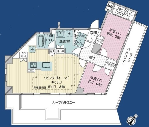 ウエストパークタワー池袋 5階 間取り図