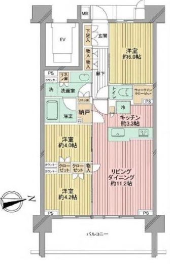 ウエストパークタワー池袋 8階 間取り図