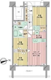 ウエストパークタワー池袋 8階 間取り図