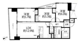 コスモ広尾 7階 間取り図