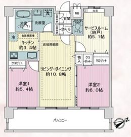 クレストフォルム上野グランステージ 6階 間取り図