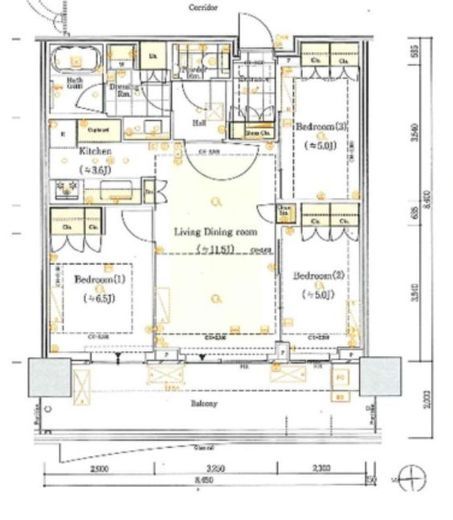HARUMI FLAG SUN VILLAGE (晴海フラッグ サンヴィレッジ) 47階 間取り図