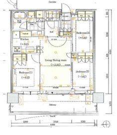 HARUMI FLAG SUN VILLAGE (晴海フラッグ サンヴィレッジ) 47階 間取り図
