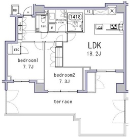 ザ・パークハウス高輪フォート 1階 間取り図
