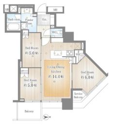 ベイサイドタワー晴海 3階 間取り図