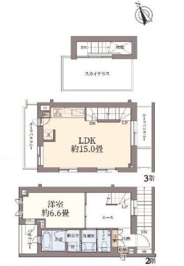 ウエストパークタワー池袋 2階 間取り図