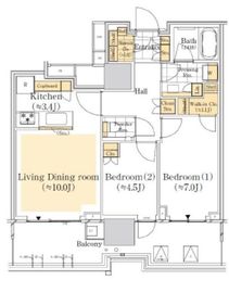 HARUMI FLAG SUN VILLAGE (晴海フラッグ サンヴィレッジ) 4階 間取り図