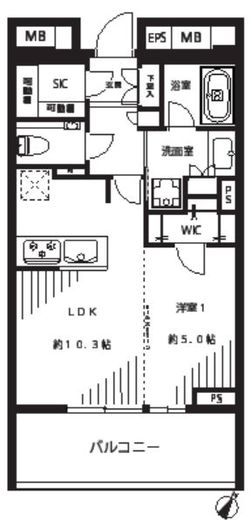 アトラス青山レジデンシャル 7階 間取り図