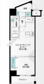 シティインデックス武蔵小山 10階 間取り図