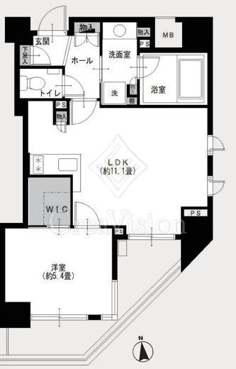 クレヴィア南麻布 14階 間取り図