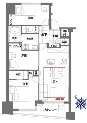 グラーサ東京イースト 4階 間取り図