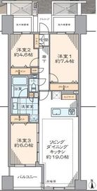 神楽坂ハイライズ 7階 間取り図
