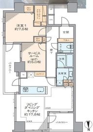 コートレジデントタワー 8階 間取り図