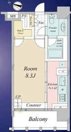 ウエストパークタワー池袋 8階 間取り図
