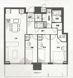 パークシティ中央湊ザタワー 26階 間取り図