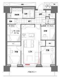 AKASAKA K-TOWER RESIDENCE 26階 間取り図